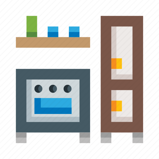 Kitchen, stove, shelf, cupboard, room, interior, dining room icon - Download on Iconfinder