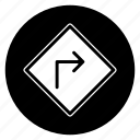 right, road, round, sign, arrow