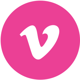 Media, pink, round, social, vimeo icon - Free download