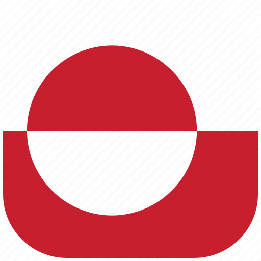 Greenland, country, denmark, national, flag, rounded, square icon - Download on Iconfinder