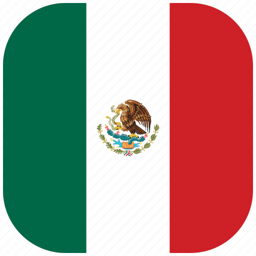 Mexico, united states, country, national, flag, rounded, square icon - Download on Iconfinder