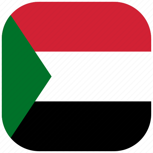 Sudan, country, africa, national, flag, rounded, square icon - Download on Iconfinder