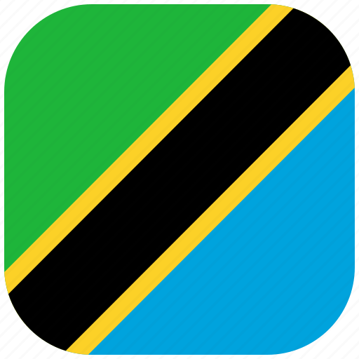 Tanzania, country, africa, national, flag, rounded, square icon - Download on Iconfinder