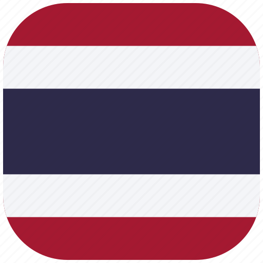 Thailand, country, asia, national, flag, rounded, square icon - Download on Iconfinder
