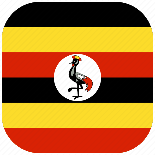 Uganda, country, africa, national, flag, rounded, square icon - Download on Iconfinder