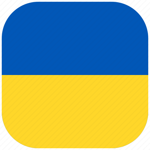 Ukraine, country, europe, national, flag, rounded, square icon - Download on Iconfinder