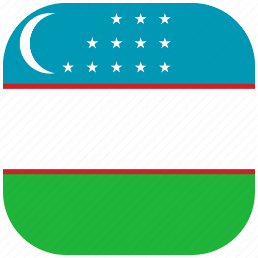 Uzbekistan, republic, asia, country, national, flag, square icon - Download on Iconfinder