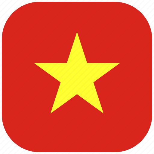 Vietnam, country, asia, national, flag, rounded, square icon - Download on Iconfinder