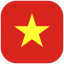 vietnam, country, asia, national, flag, rounded, square 