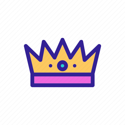 Contour, crown, element, king icon - Download on Iconfinder