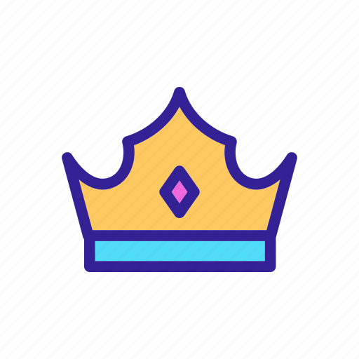 Contour, crown, king, queen, royal icon - Download on Iconfinder