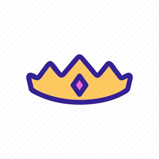 Contour, crown, decoration, princess, queen, royal icon - Download on Iconfinder