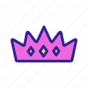contour, crown, decoration, princess, royal, tiara 