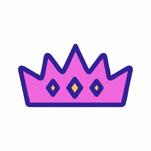 Contour, crown, decoration, princess, royal, tiara icon - Download on Iconfinder