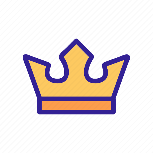 Contour, crown, element, king icon - Download on Iconfinder