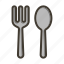 cutlery, fork, kitchen, spoon, restaurant 