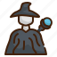 wizard, magic, game, rpg, video, play icon 