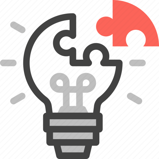 Life skill, self improvement, ability, solution, light bulb, puzzle, strategy icon - Download on Iconfinder