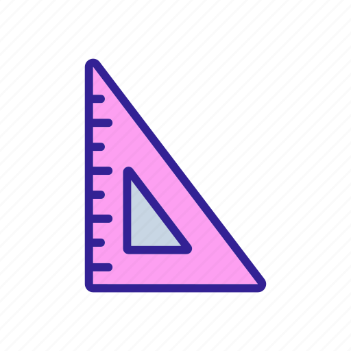 Geometrical, geometry, math, ruler, stationery, tool, triangle icon - Download on Iconfinder