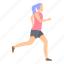 girl, person, running, shorts, woman 