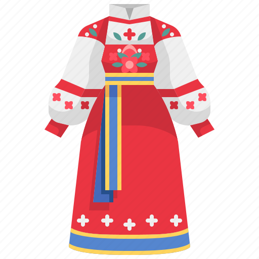 Clothes, clothing, dress, fashion, russia, russian, traditional icon - Download on Iconfinder