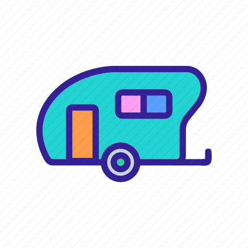 Cars, contour, drawing, home, house, rv icon - Download on Iconfinder