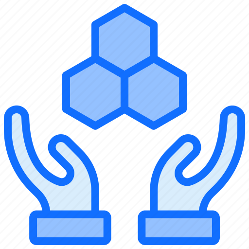 Science, molecular, safe, structure, hand icon - Download on Iconfinder