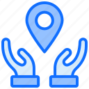 navigation, gps, location, safe, hand, pointer, pin