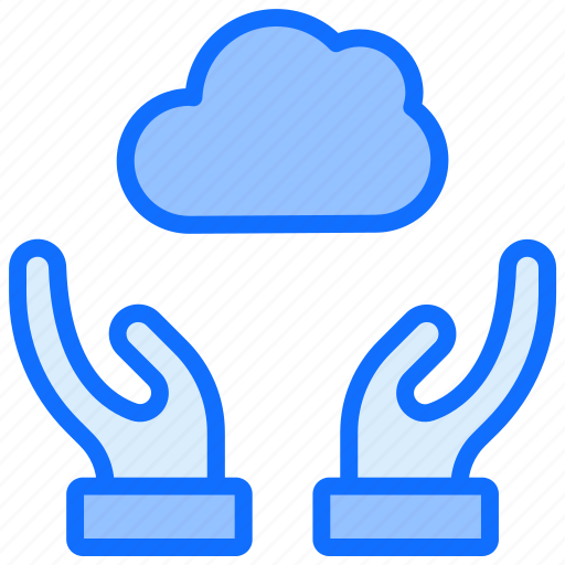 Storage, weather, safe, cloud, hand icon - Download on Iconfinder