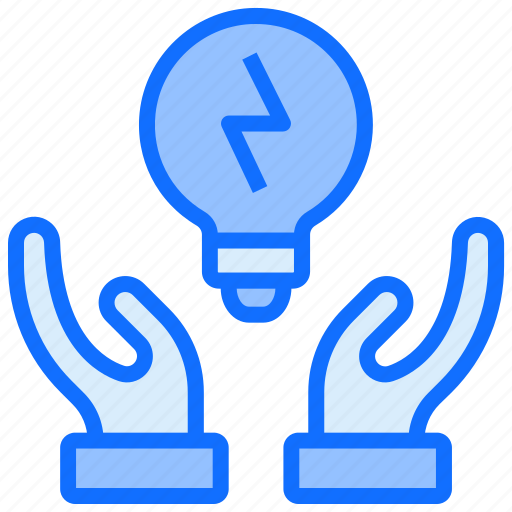 Bulb, light, flash, hand, electric icon - Download on Iconfinder