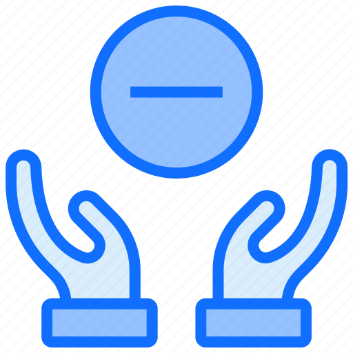 Minimize, safe, minus, remove, hand icon - Download on Iconfinder