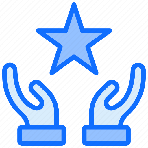 Bookmark, safe, favorite, hand, star, like icon - Download on Iconfinder
