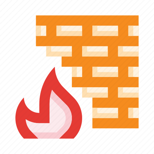 Safe, security, protection, firewall, wall, fire, flame icon - Download on Iconfinder