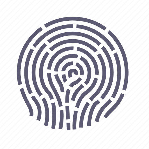 Fingerprint, maze, pattern, protection, safety, security icon - Download on Iconfinder