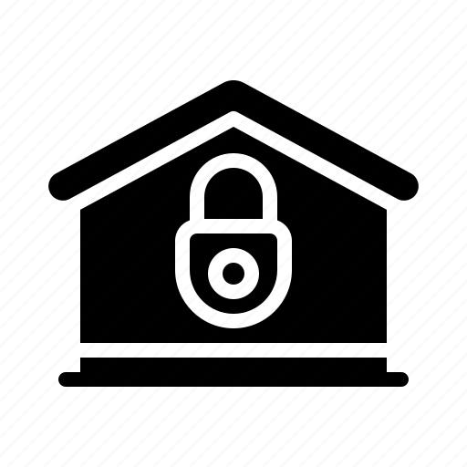 Home, property, padlock, house, protection, safety, building icon - Download on Iconfinder
