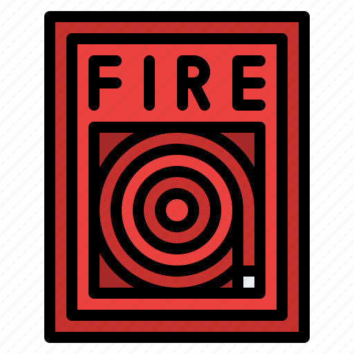 Box, emergency, fire, hose, safety icon - Download on Iconfinder