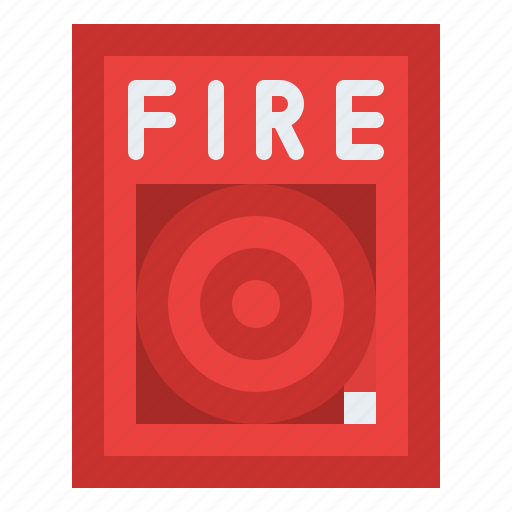 Box, emergency, fire, hose, safety icon - Download on Iconfinder