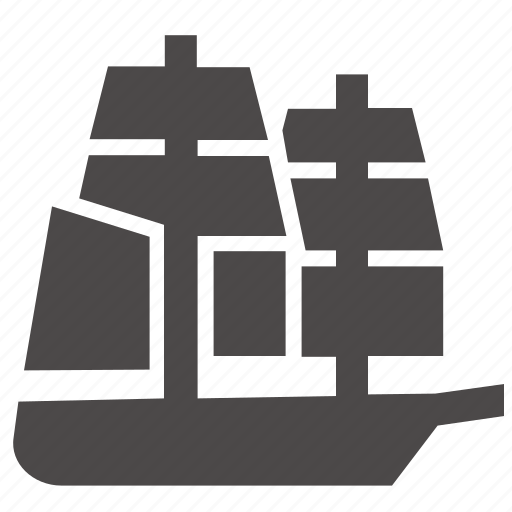 Brig, marine, military, passenger, sailing, ship, transport icon - Download on Iconfinder