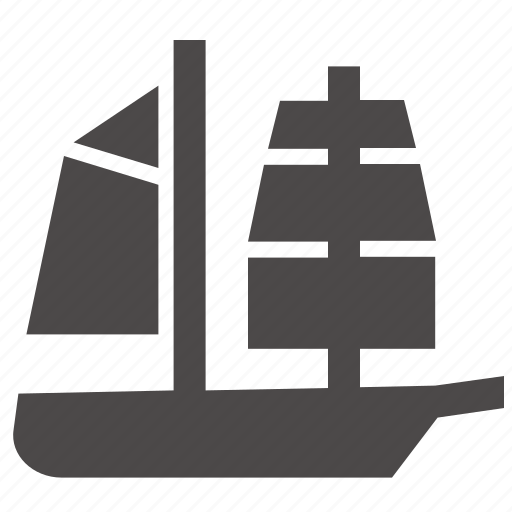 Brigantine, marine, military, passenger, sailing, ship, transport icon - Download on Iconfinder