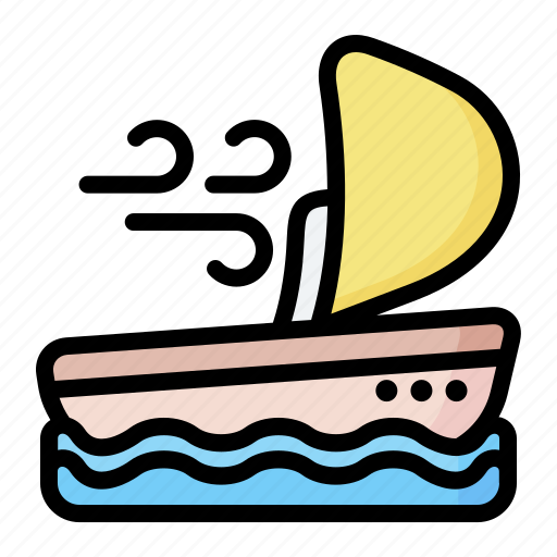 Beach, boat, sail, sailing, sports icon - Download on Iconfinder