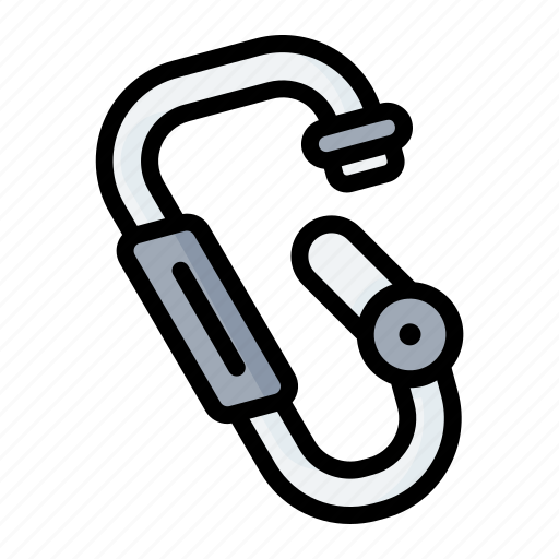 Carabiner, climbing, hiking, rock icon - Download on Iconfinder