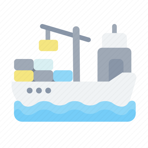 Boat, cargo, freight, goods, ship icon - Download on Iconfinder