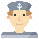 avatar, man, people, profile, sailor, user 