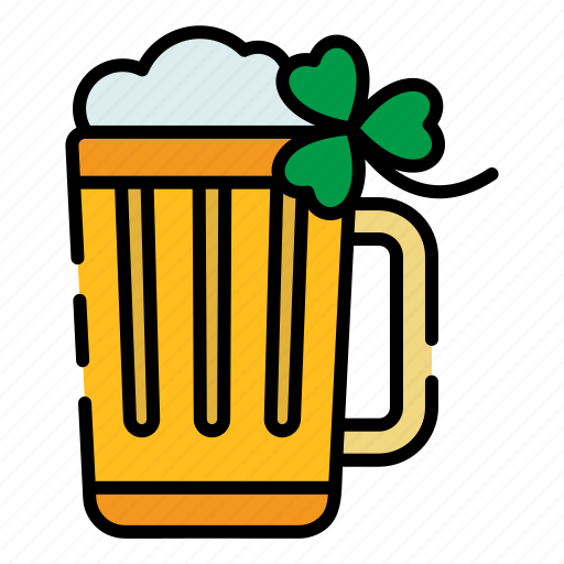 Beer, drink, alcohol, beverage, wine, glass, shamrock icon - Download on Iconfinder