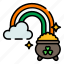 rainbow, saint patrick, shamrock, irish, culture, pot, pot of gold, cloud, patrick 