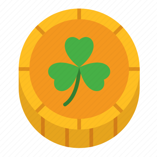 Coin, money, gold, clover, saint patrick, shamrock, ireland icon - Download on Iconfinder