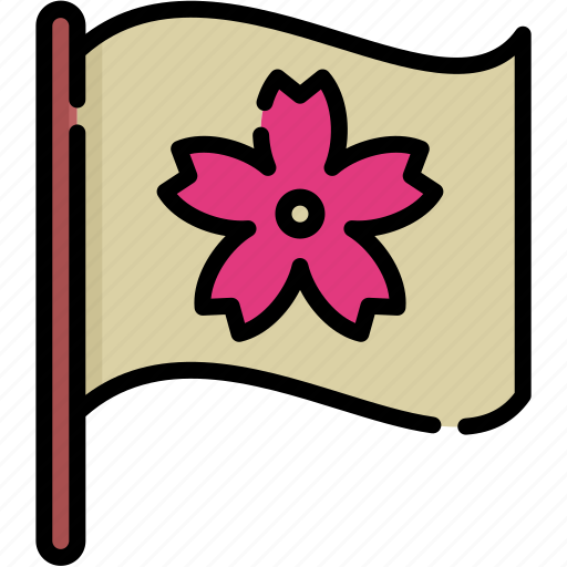 Flag, sakura, japan, blossom, nation, flags icon - Download on Iconfinder