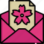 letter, sakura, japan, blossom, message, envelope, mail 