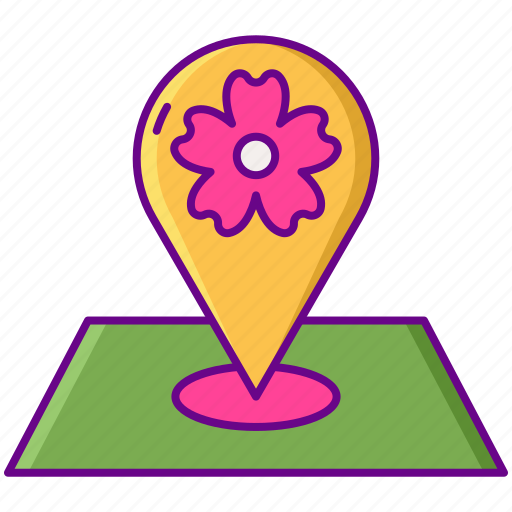 Sakura, map, location icon - Download on Iconfinder