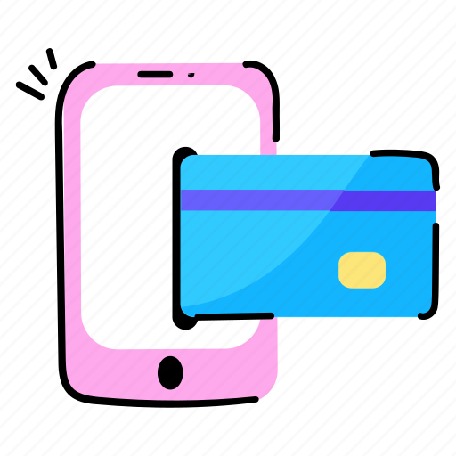 Mobile transaction, mobile payment, card payment, mobile banking, online payment sticker - Download on Iconfinder
